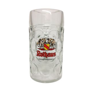 Rothaus (black Forest) - German Beer Glass 1.  0 Liter Stein - " Masskrug " -