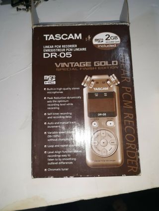 Tascam Dr - 05 Vintage Gold Portable Digital Audio Recorder Limited Run V1
