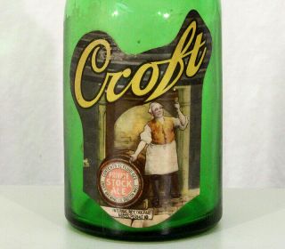 Croft Private Stock Ale •graphic Label• Irtp Beer Bottle Boston Massachusetts Ma