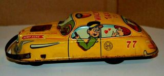 Vintage Marx Wacky Taxi Co.  Tin Friction Motor Bumper Car 7 1/2 Inches -