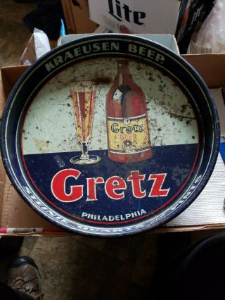 Philadelphia,  Pa/gretz Beer Tray/ 13 " / Krausen Beer/