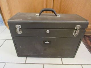 Vintage Kennedy 520 7 Drawer Machinist Tool Box Chest With Felt Lining