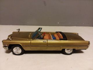 Vintage Bandai Cadillac Gear Shift Car Battery Op Gold 10 1/2 " Long