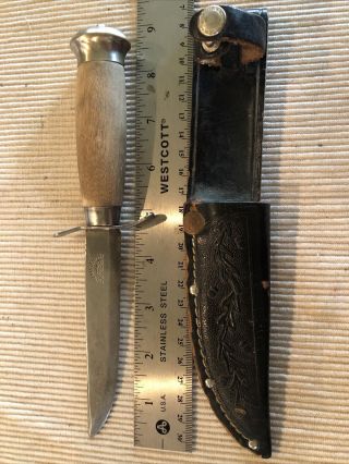 Vintage Broderna Jonsson Mora Sweden Fixed Blade Knife With Sheath
