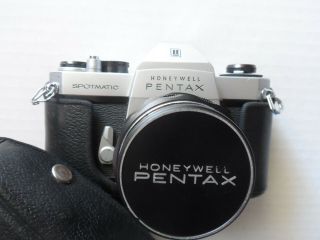 Vintage Pentax Honeywell Spotmatic Camera With Takumar 1:1.  4/50 Lens & Case