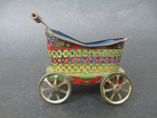 Prewar Japan Penny Toy Baby Carriage Maker Ks Unusual Size Very Rare Very Old