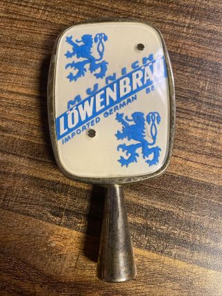 Rare Vintage Munich Lowenbrau Imported German Beer Tap Handle Made In Germany