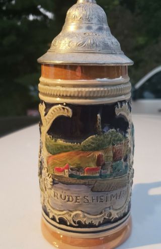 Antique Vintage German Beer Stein Mugs Made In Germany