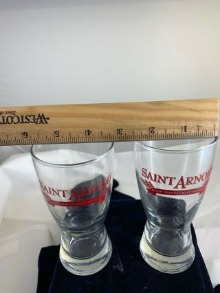LQQK,  SET OF 2 SAINT ARNOLD HOUSTON BEER GLASSES TEXAS ' OLDEST CRAFT BREWERY 3