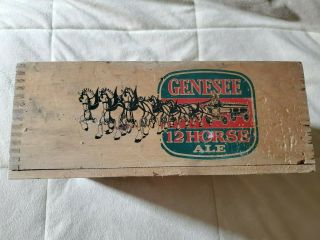 Wooden Genesee 12 Horses Ale Box/crate Made By Dunning Corp.