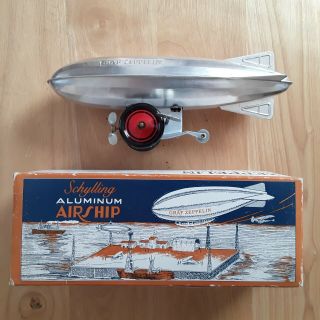 Schylling Aluminum Graf Zeppelin Tin Wind - Up Toy Airship Collector 