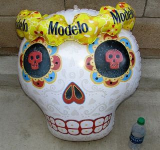 Modelo Beer Skull Dia De Los Muertos Inflatable Sign Day Of The Dead Blow Up