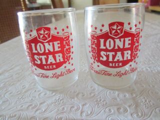 Lone Star Beer 2 Barrel Glass