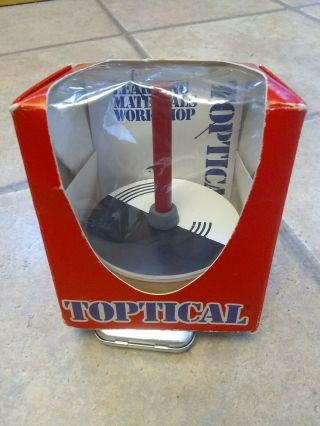 Learning Materials Workshop Toptical Vintage Wooden Top Toy Color Illusion Rare
