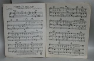 Vintage 1936 WALT DISNEY Ferdinand The Bull SHEET MUSIC 2