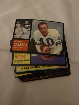1962 Topps Football Starter Set - 40,  Cards Vintage