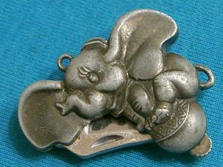 Vintage Art Mini Dumbo Elephant Figural Knife Pocket Watch Fob Key Chain Knives