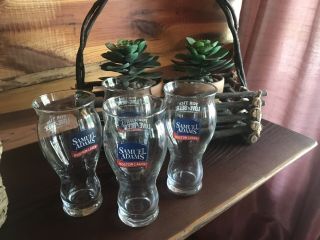 Set Of 4 Samuel Adams Boston Lager For The Love Of Beer 1984 Pint Glasses
