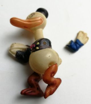 VINTAGE PRE WAR CELLULOID DONALD DUCK WITH RIFFLE 1930s JAPAN TOY 3