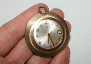 Vintage M7 Bulova Accutron Pocket Watch 14k Gf 218 Tuning Fork For Repair