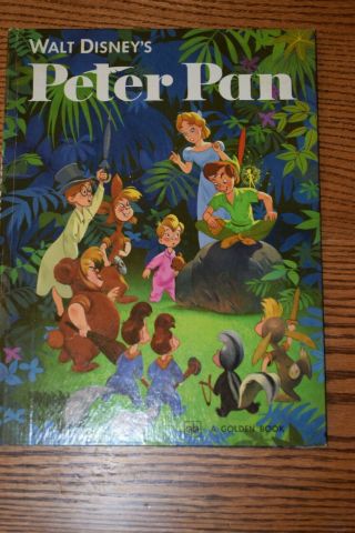 Vintage Walt Disney Peter Pan Book 1952 Golden Book