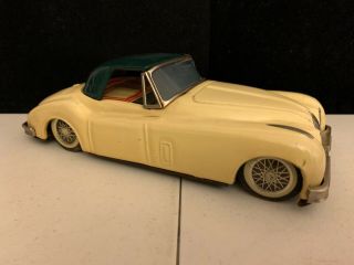 Vintage 1950s Bandai Tin Toy Car Litho Jaguar Xk 140 - Japan