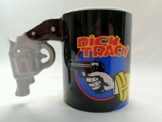 DICK TRACY Collectible Mug / Cup By Applause w/ Gun Handle Walt Disney 2