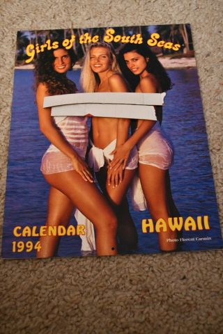 1994 Girls Of The South Seas Hawaii Calendar Sexy Vintage Island Ladies Women