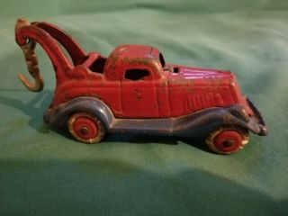 Vintage A.  C.  Williams Cast Iron Take Apart Tow Truck Wrecker Hubley Like