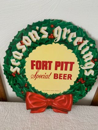 Fort Pitt Special Beer Cardboard Sign Season 