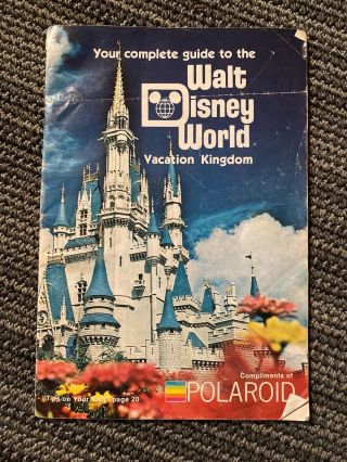Vintage 1979 Walt Disney World Guide Magic Kingdom Map Polaroid