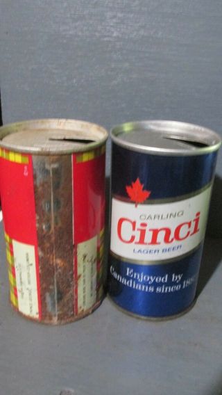 1960`S/70`S PILCAN & CINCI CANADIAN STEEL BEER CANS - [READ DESCRIPTION] - 3