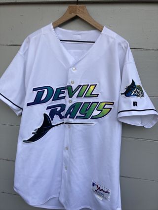 Vintage Russell Athletic Tampa Bay Devil Rays Steve Cox 28 Jersey Xl Sewn