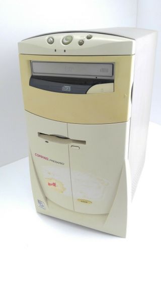 Retro Vintage Compaq Presario 4505 Desktop Pentium 1 166 Mhz Mmx Windows 95 48mb
