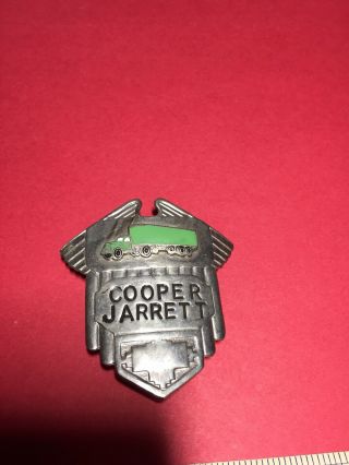 Vintage 1950s Cooper Jarrett Freightlines Truck Driver Cap Hat Badge Pin