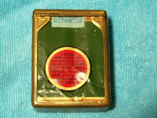 Vintage 1937 Lucky Strike Green Pack In A Hold A Pak Gold Tone Holder EMPTY 2