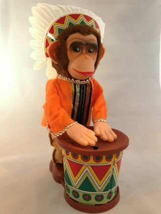 Big John The Chimpee Chief Drummer Rare Battery Japan W/box Alps Toy