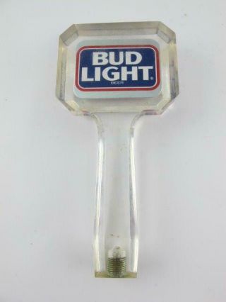Budweiser Bud Light Vintage Acrylic Draft Tap Handle Knob Ale Marker​ Rare Old