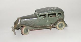 Japanese Prewar Tin Clockwork Kosuge Ck 1934 Ford 4 - Door Sedan 7.  5 " (dakotapaul)