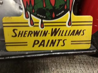 VINTAGE PORCELAIN 1930s - 1940s SHERWIN - WILLIAMS PAINT DOOR PUSH SIGN 3