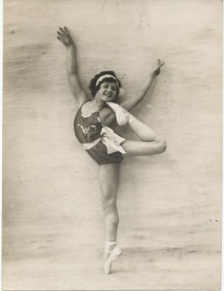 Photo Vintage : Jeune Danseuse Ballet Studio Tirage Argentique Années 1930