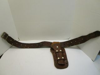 Vintage Studded Jeweled Leather Cap Gun Holster