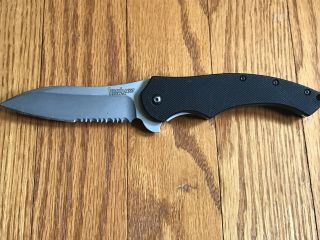 Discontinued Full Size Kershaw 1940st Speedsafe Knife With Combo Edge Great User