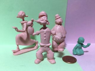Marx Plastic Figures Popeye Newspaper Comic Strip Characters Olive Oyl Wimpy