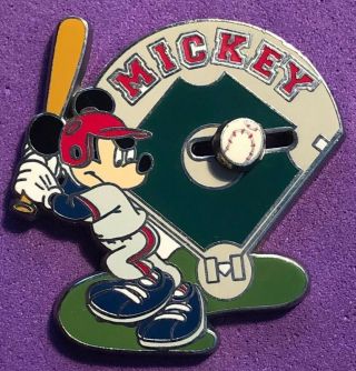 Disney Store 2002 Mickey Baseball 12 Months Of Magic Slider Pin