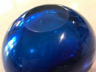 Vintage Archimede Seguso Cobalt Blue Sommerso Geode 3