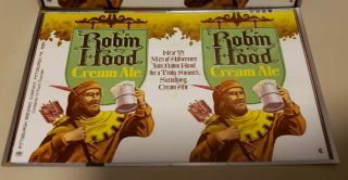 Set of 2 Robin Hood Cream Ale Pittsburg Brewing UnRolled 12 oz Beer Unrolled Can 2