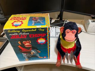 Vintage Musical Jolly Chimp Battery Operated with Box 2