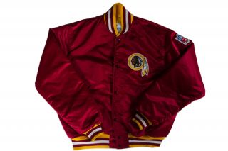 Washington Redskins Vintage 90s Satin Jacket Starter Size Large Red