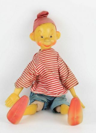1950s Vintage Ussr Russian Soviet Plastic Big Toy Doll Pinocchio Buratino